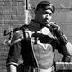 Anthony Mackie as the Falcon on the set of The Falcon and the Winter Soldier.